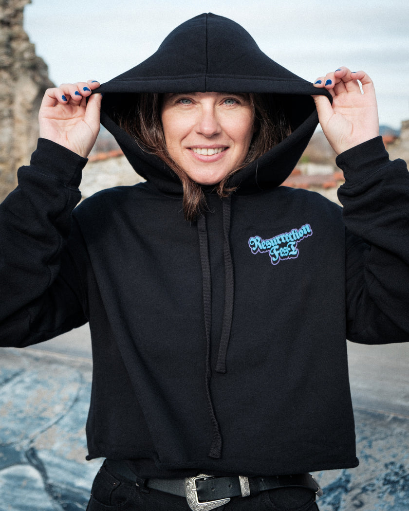 Sudadera Crop Top Bailad, Malditos