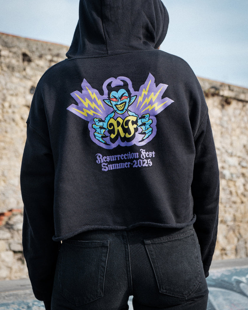 Sudadera Crop Top Bailad, Malditos